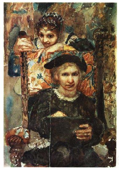 Mikhail Vrubel Hamlet and Ophelia Germany oil painting art